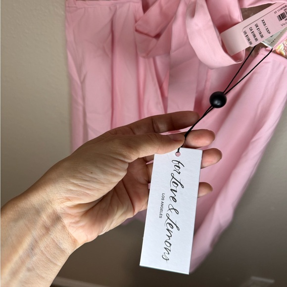 New NWT VS For Love & Lemons pink floral embroidered dress Size XXS - Picture 7 of 9